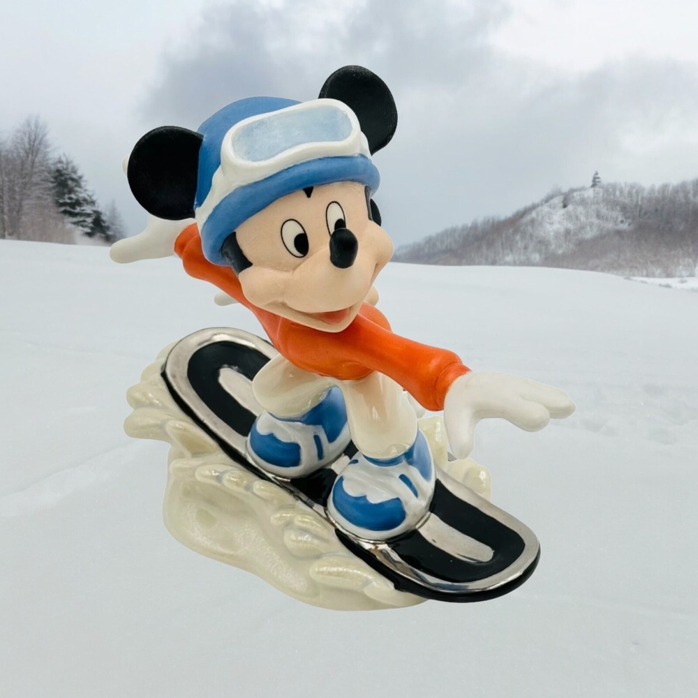5" Lenox MICKEY MOUSE Mickey's Snowboarding Adventure Figurine